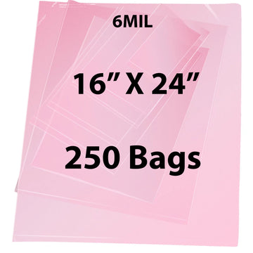 Pink Anti Static Bags 6 Mil 16" X 24" 250 Bags